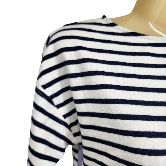 Vineyard Vines Long-Sleeve Striped Knit Top Women's Size XS Off White and Blue - Picture 5 of 8